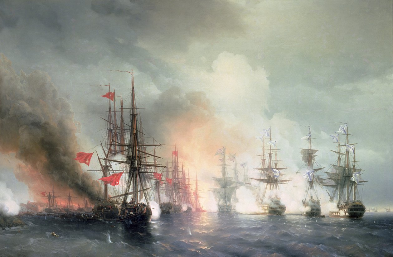 Bataille navale russo-turque de Sinop le 18 novembre 1853, 1853 - Ivan Konstantinovich Aivazovsky
