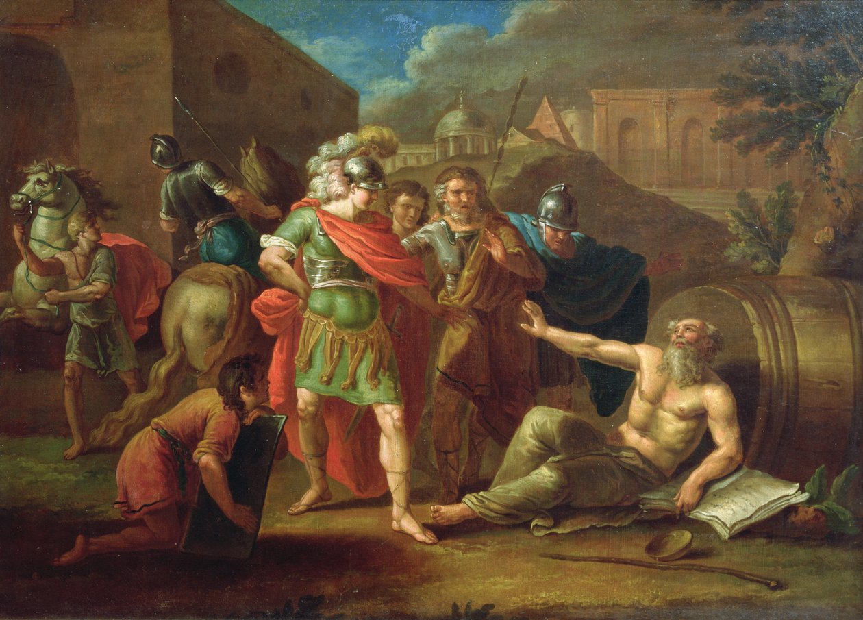 Alexandre le Grand rend visite à Diogène à Corinthe, 1787 - Ivan Philippovich Tupylev