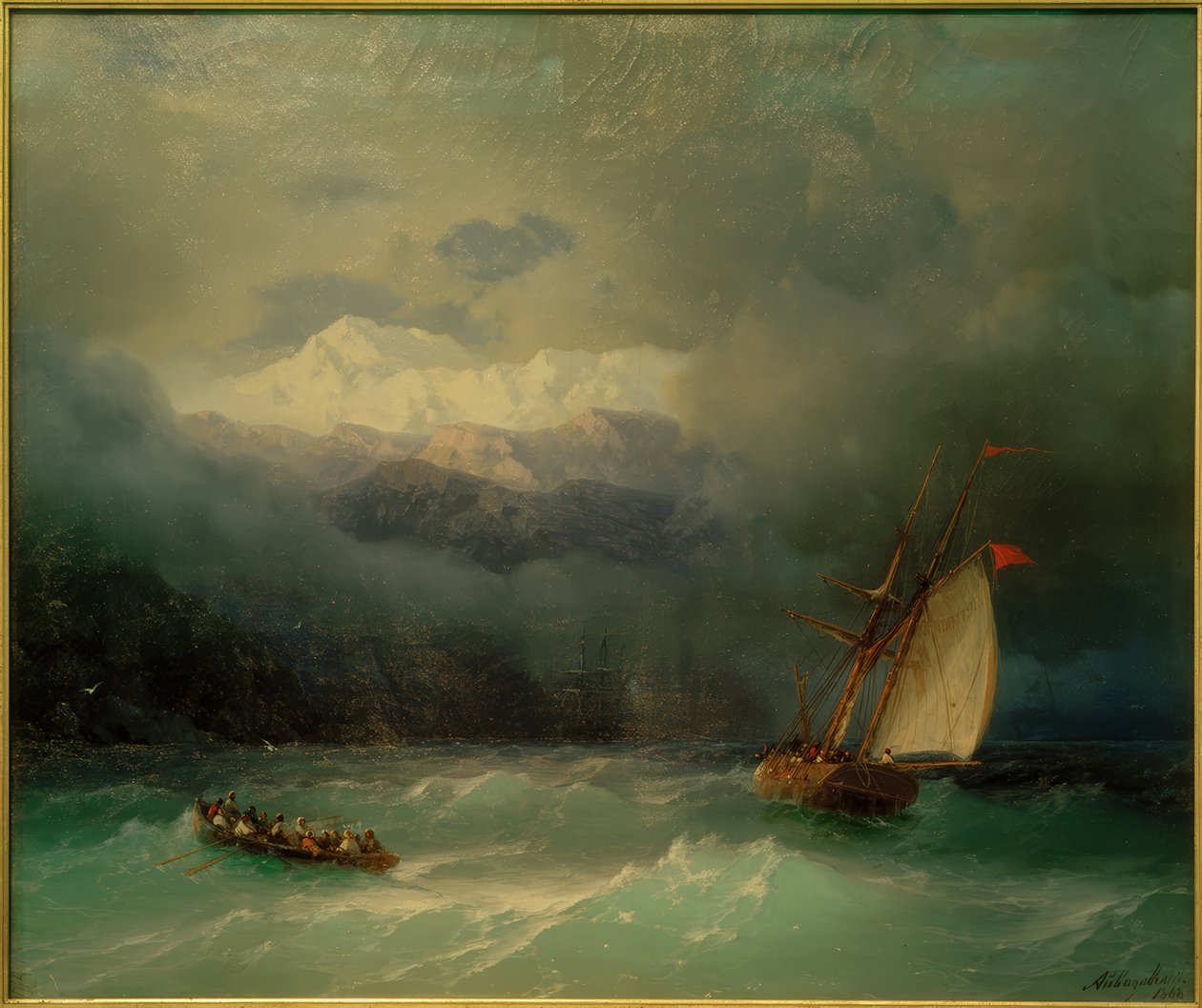 Mer orageuse - Ivan Konstantinovich Aivazovsky