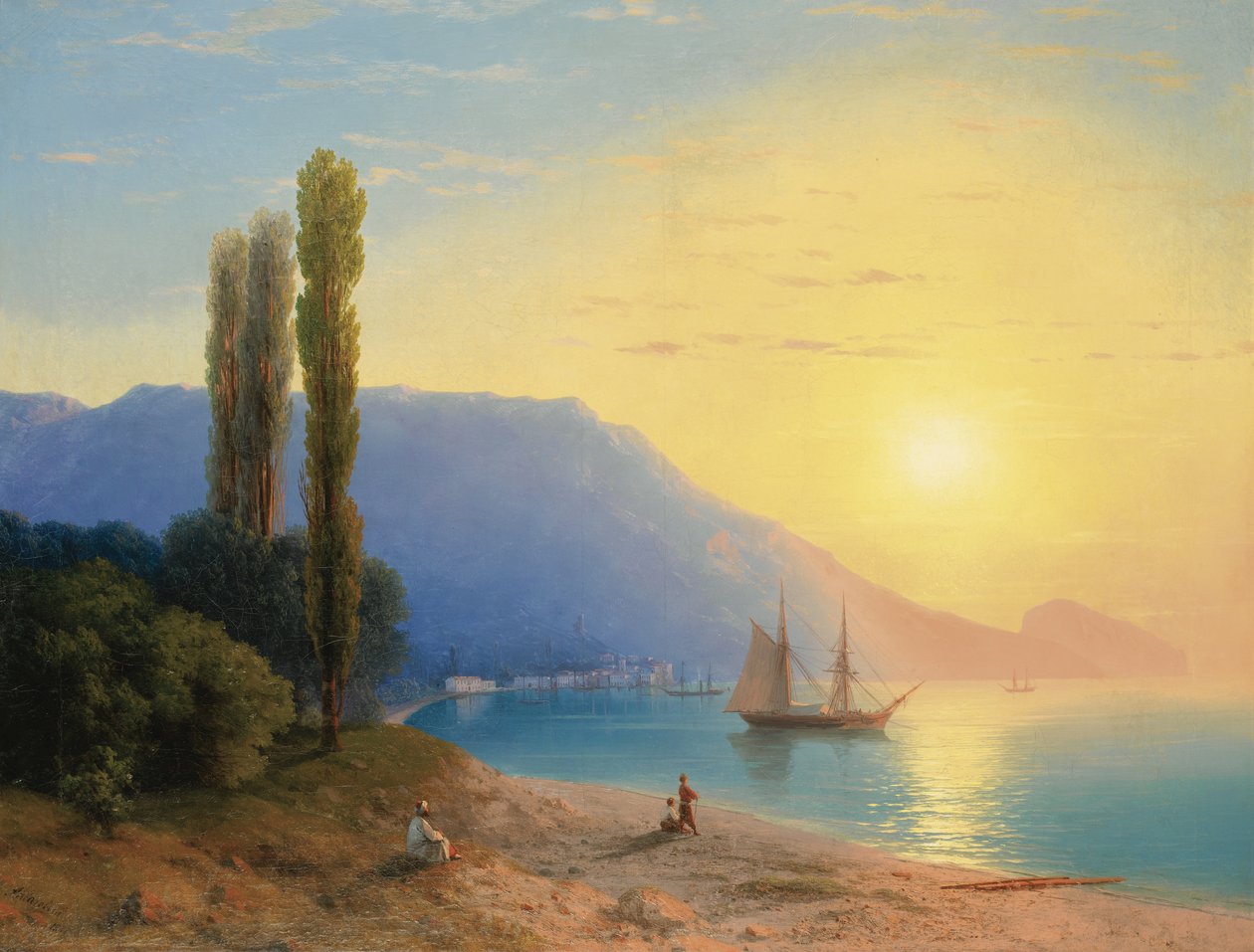 Coucher de soleil sur Yalta - Ivan Konstantinovich Aivazovsky