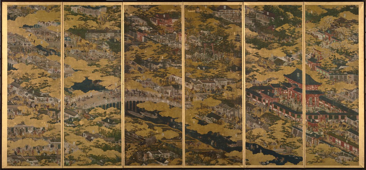 Scènes dans et autour de Kyoto - Iwasa Matabei