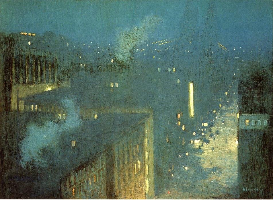 Nocturne : Pont de Queensboro - J. Alden Weir