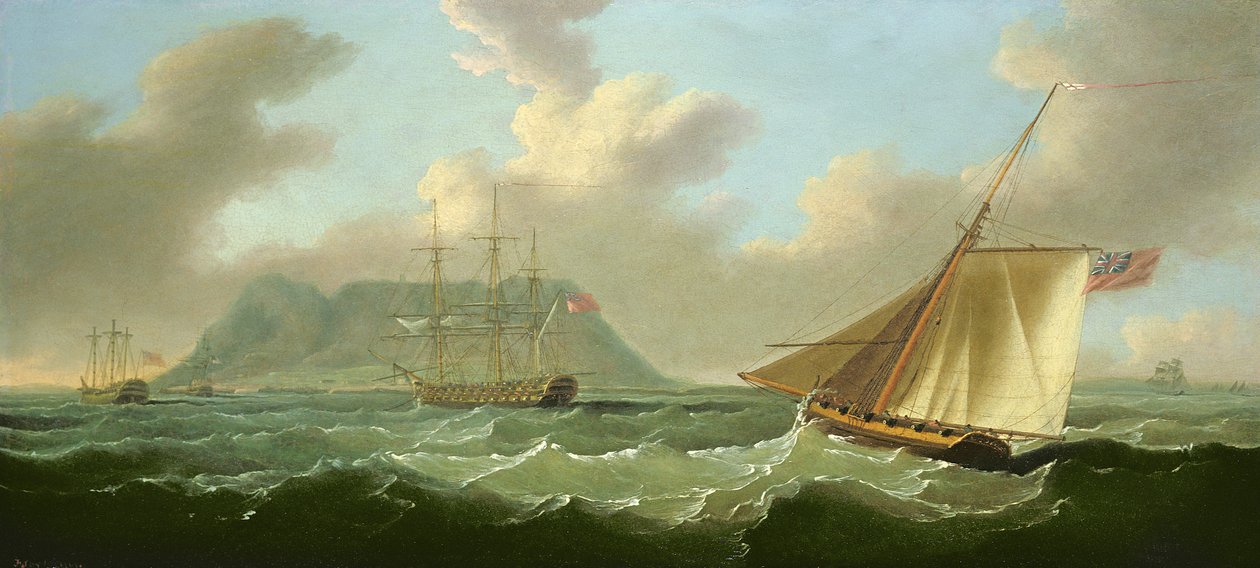 Navires au large du Cap, 1806 - J. Francis Sartorius