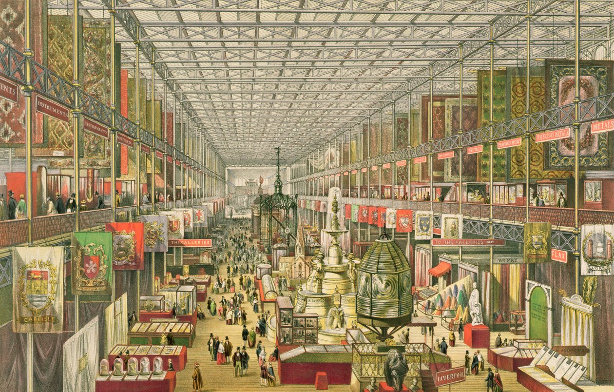 Vue du département britannique de la Grande Exposition de 1851, gravée par Robert Kent Thomas (1816-1884), Day und Son, pub 1851 par Ackermann - J. McNevin