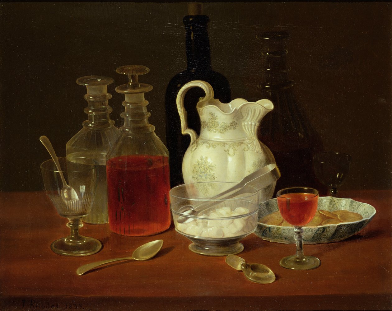 Nature morte avec carafes - J. Rhodes