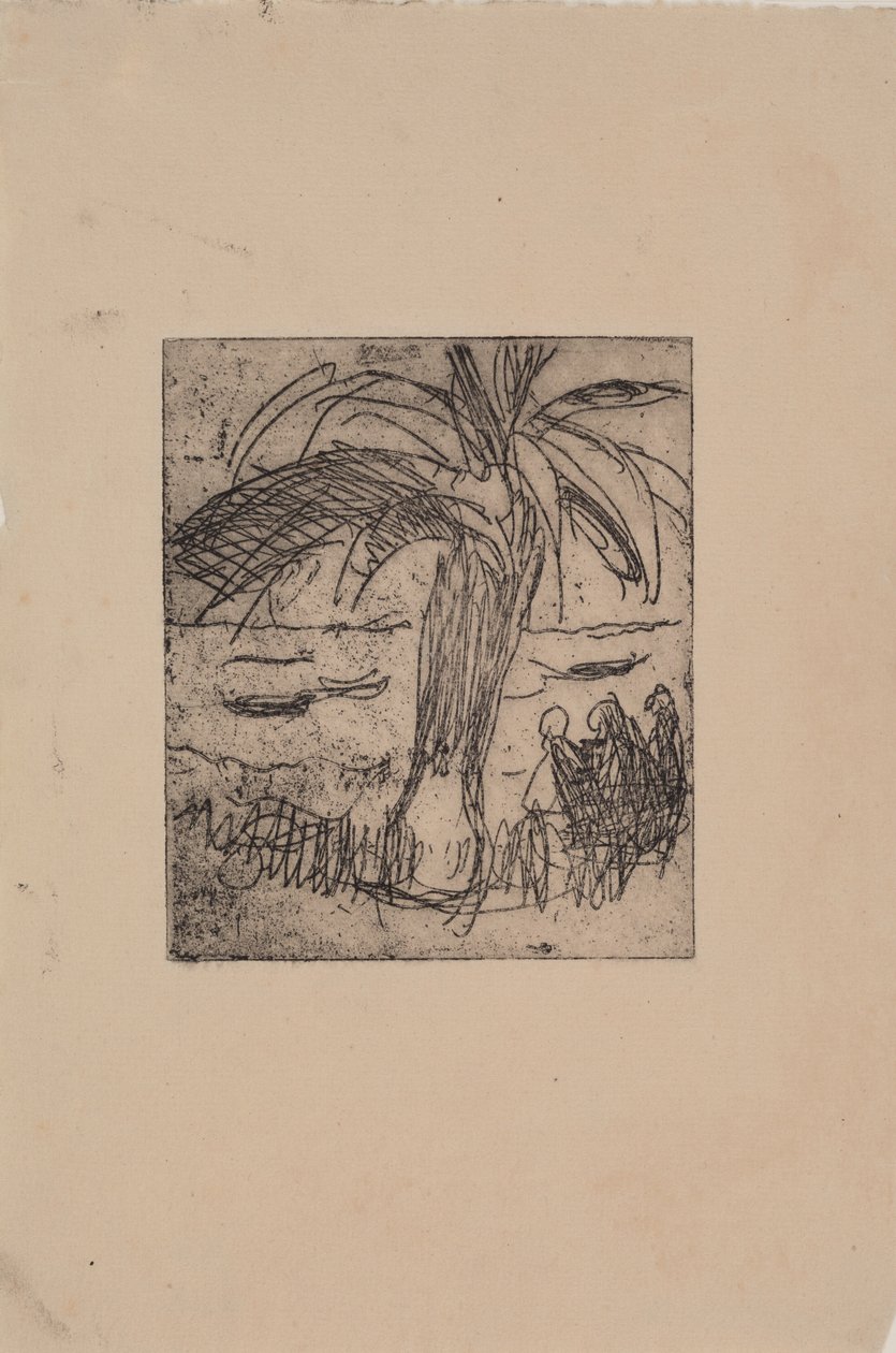 Palmier au bord de la mer - J.A. Jerichau