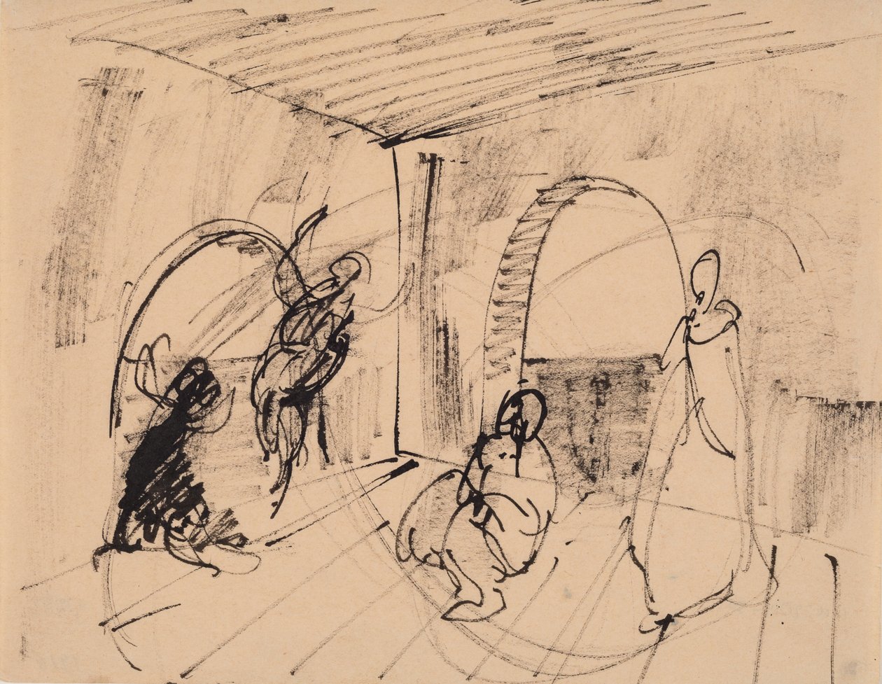 Esquisse pour la peinture "Hécube" - J.A. Jerichau