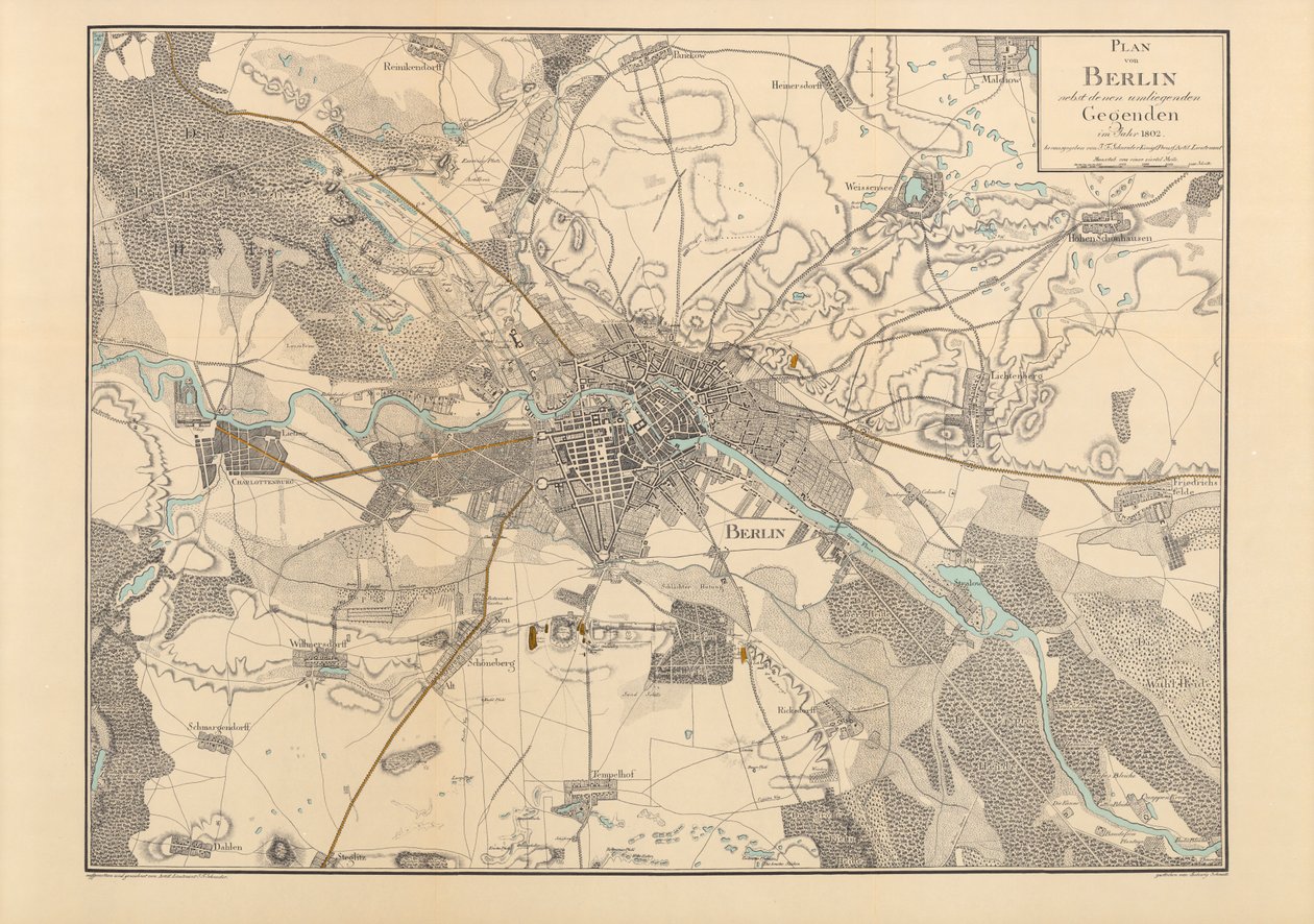 Carte de Berlin, 1802 - F. Schneider