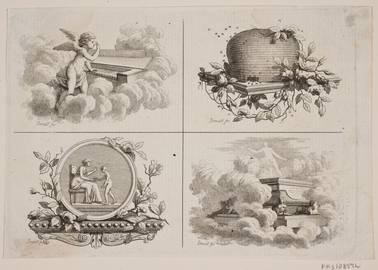 Quatre vignettes pour les œuvres de Bonnet - J.F. Clemens