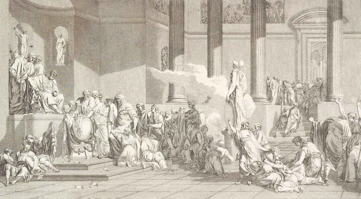 Tirage au sort de la jeunesse athénienne - J.F. Clemens