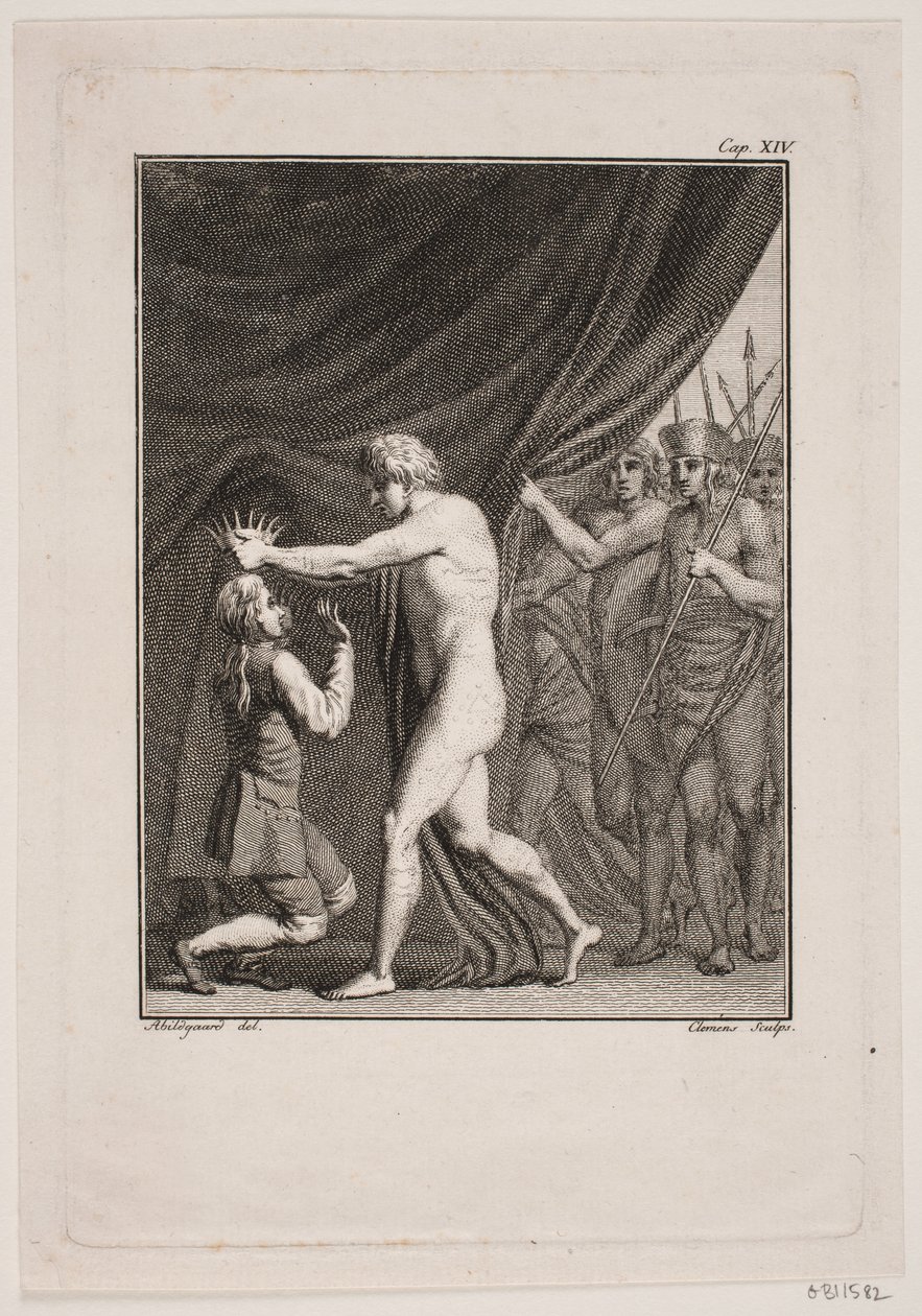 Niels Klim couronné empereur des Qvamites - J.F. Clemens