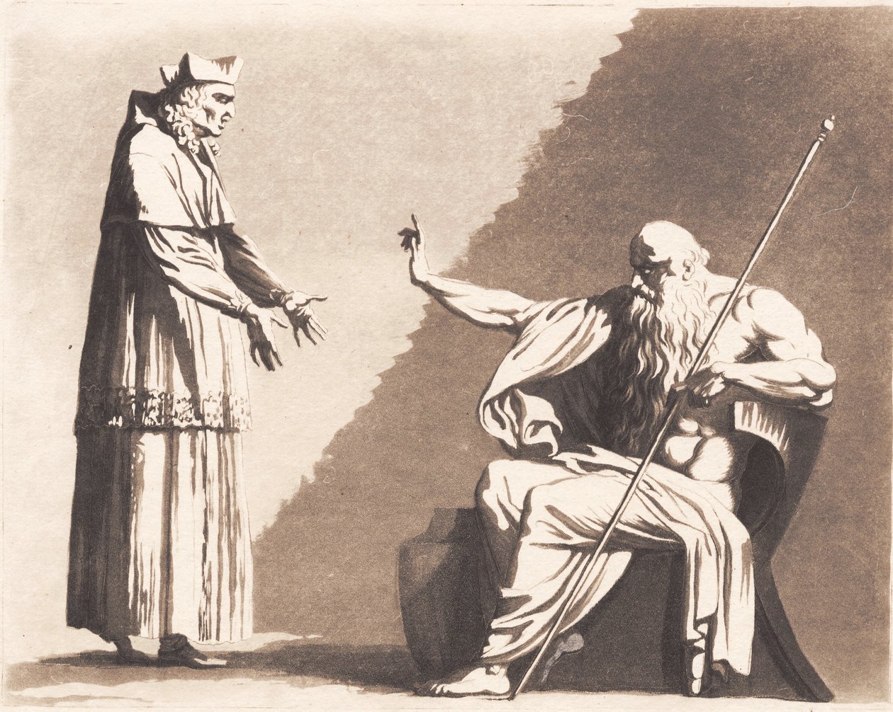 Richelieu devant Rhadamanthe - J.F. Clemens