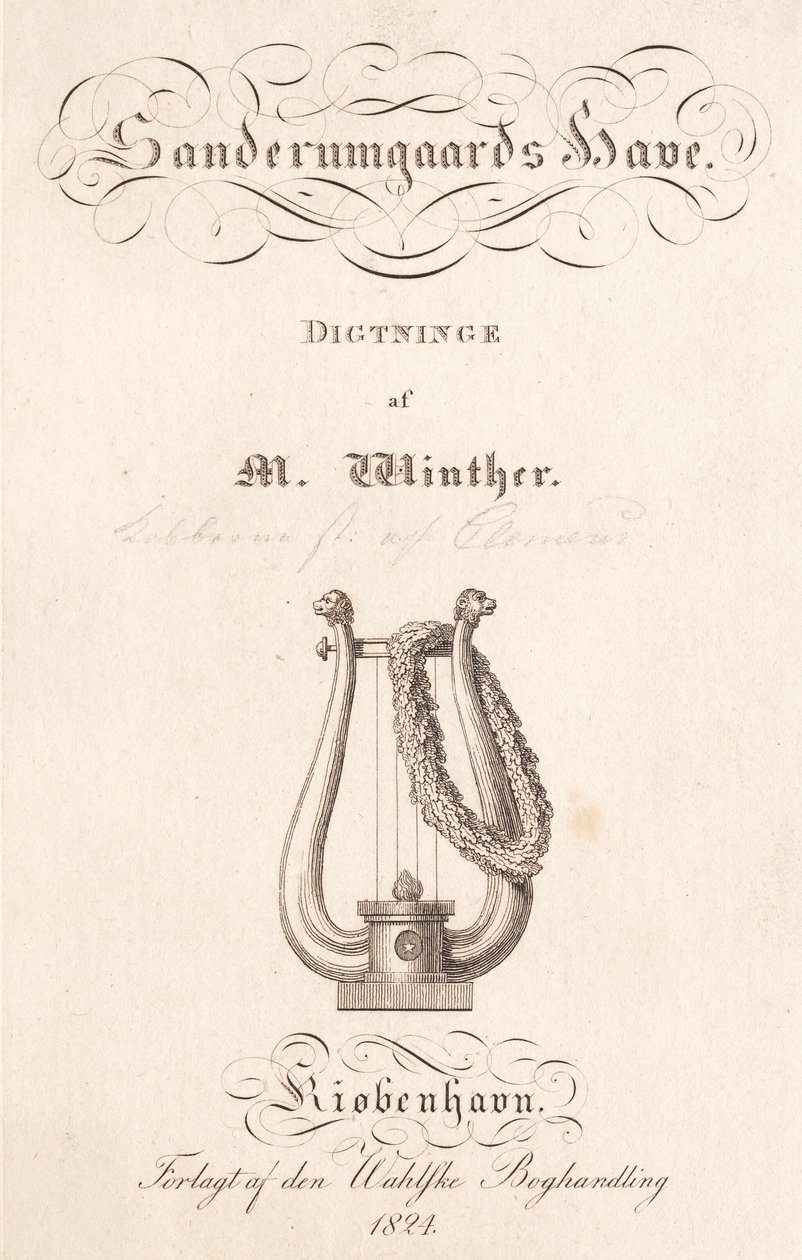 Le jardin de Sanderumgaard. Poèmes de M. Winther - J.F. Clemens