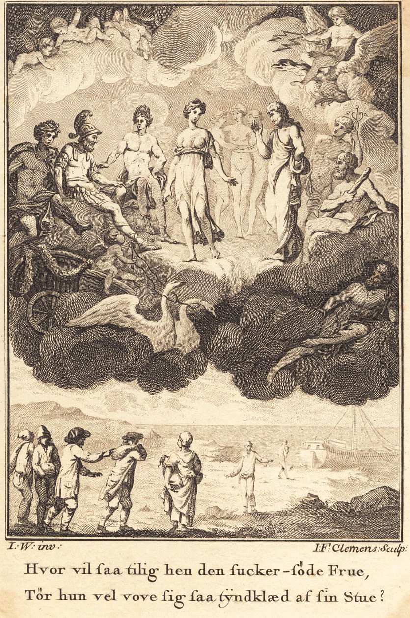 Vénus parmi les dieux assemblés - J.F. Clemens