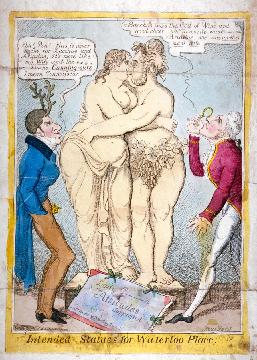 Statues prévues pour Waterloo Place, 1821 - JL Marks
