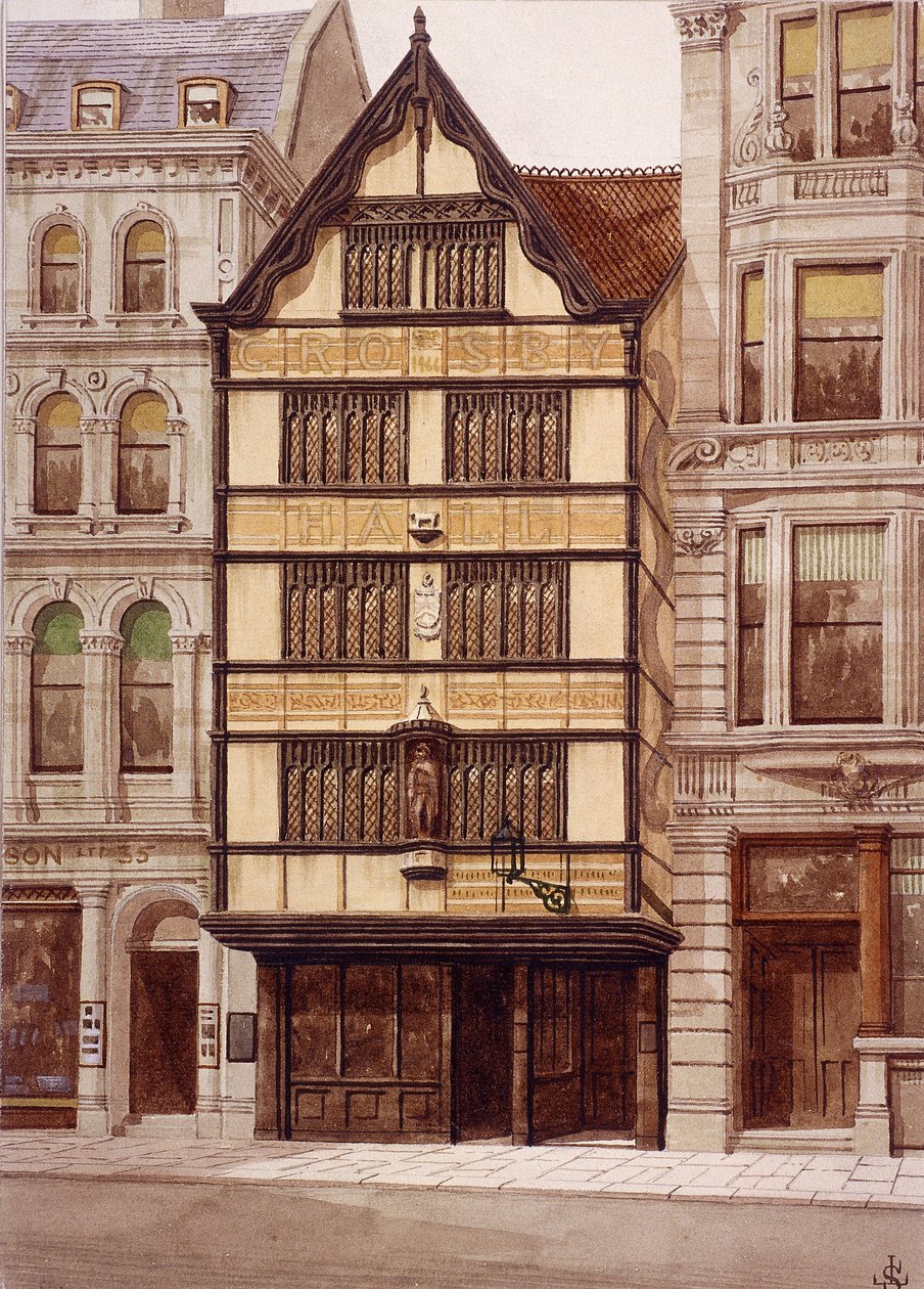 Crosby Hall, Bishopgate, Londres, 1860 - JL Stewart