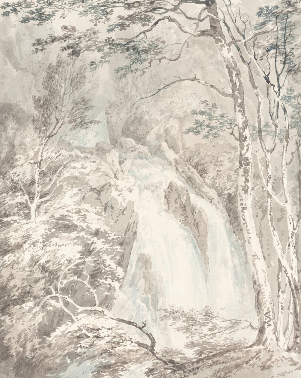 Une cascade, 1795-1796 - Joseph Mallord William Turner