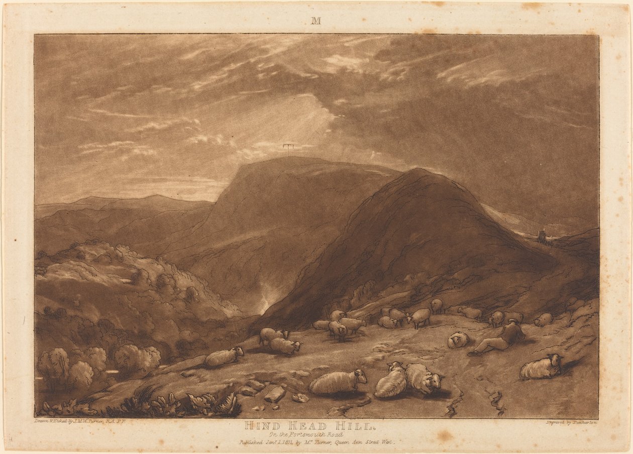 Hind Head Hill, publié en 1811 - Joseph Mallord William Turner
