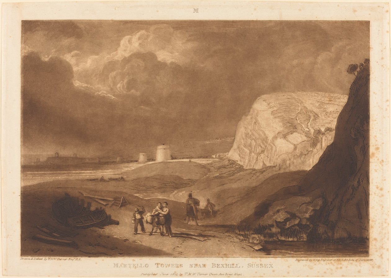 Tours Martello près de Bexhill, Sussex - Joseph Mallord William Turner