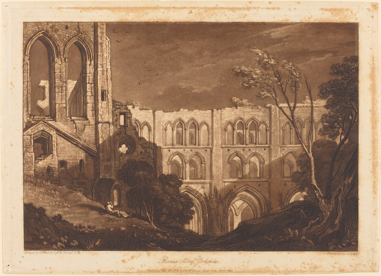 Abbaye de Rivaux, publiée en 1812 - Joseph Mallord William Turner