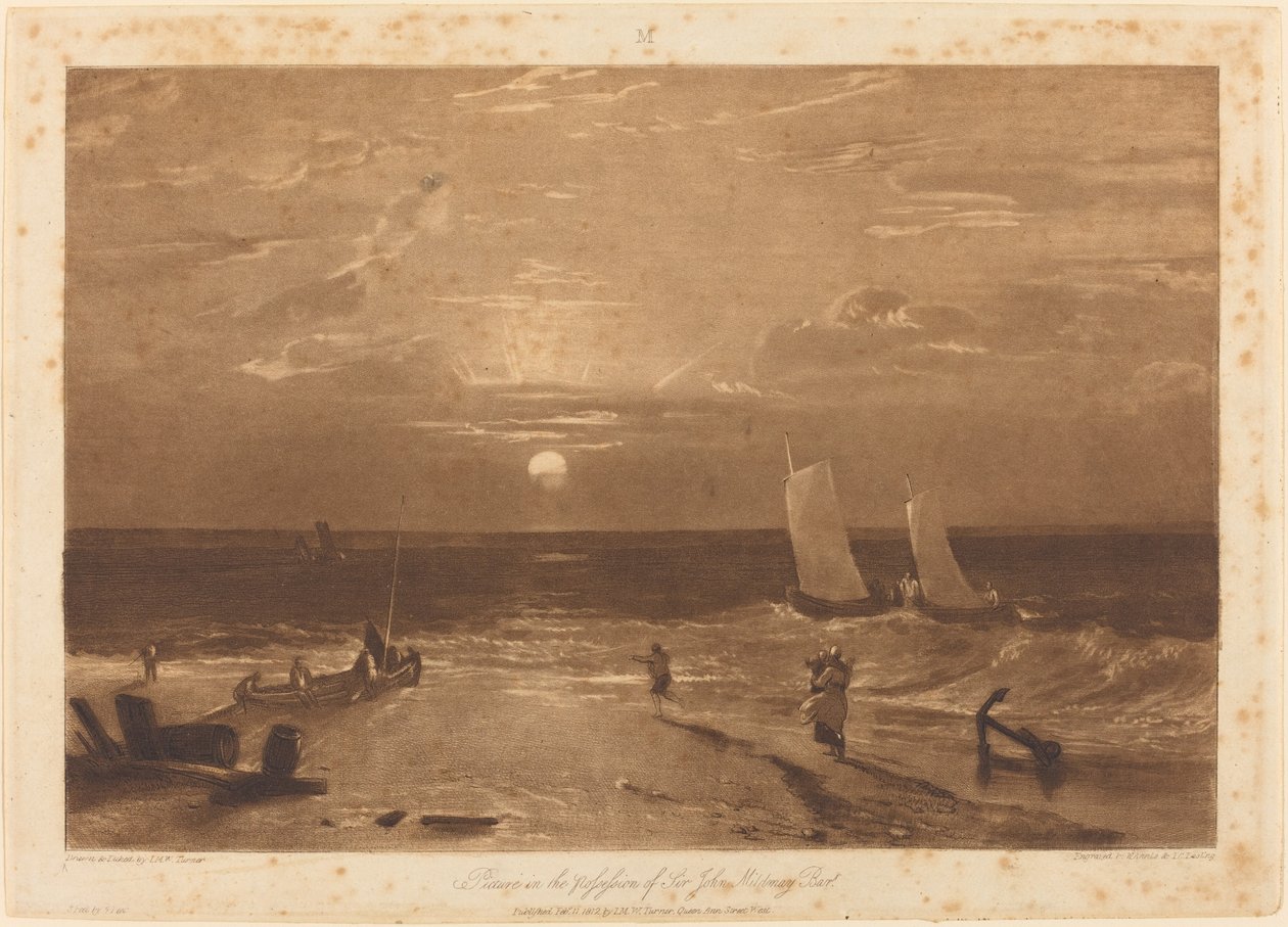 La pièce de mer de Mildmay, publiée en 1812 - Joseph Mallord William Turner