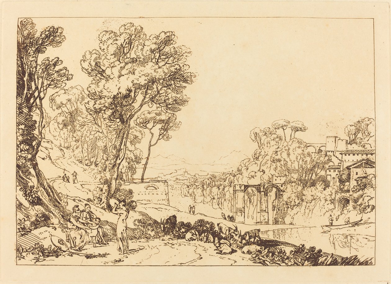 La Femme et le Tambourin, publié en 1807 - Joseph Mallord William Turner