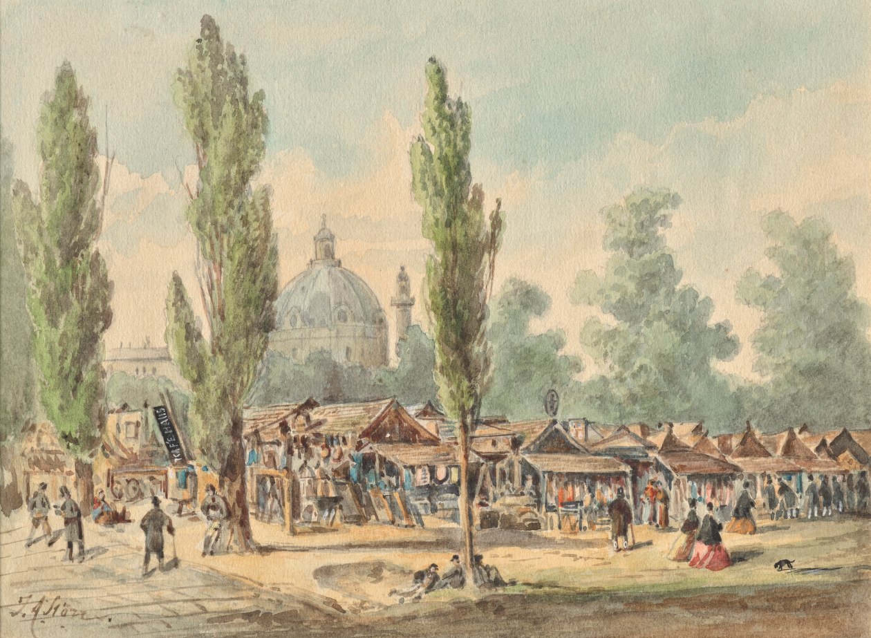 Le vieux marché aux puces à Vienne - J. A. Störr