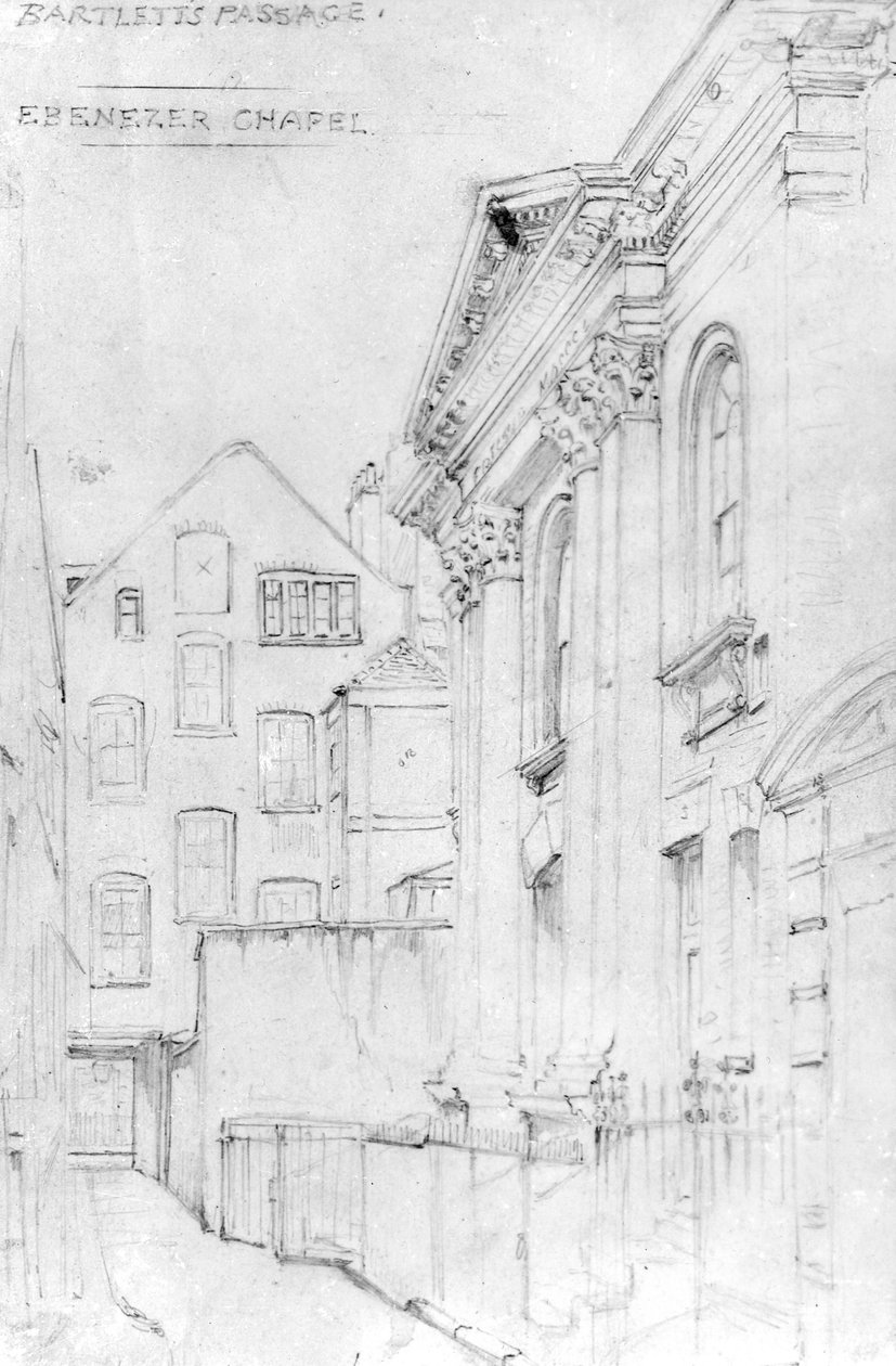 Chapelle Ebenezer, Bartletts Passage, vers 1890 (dessin) - J. Appleton