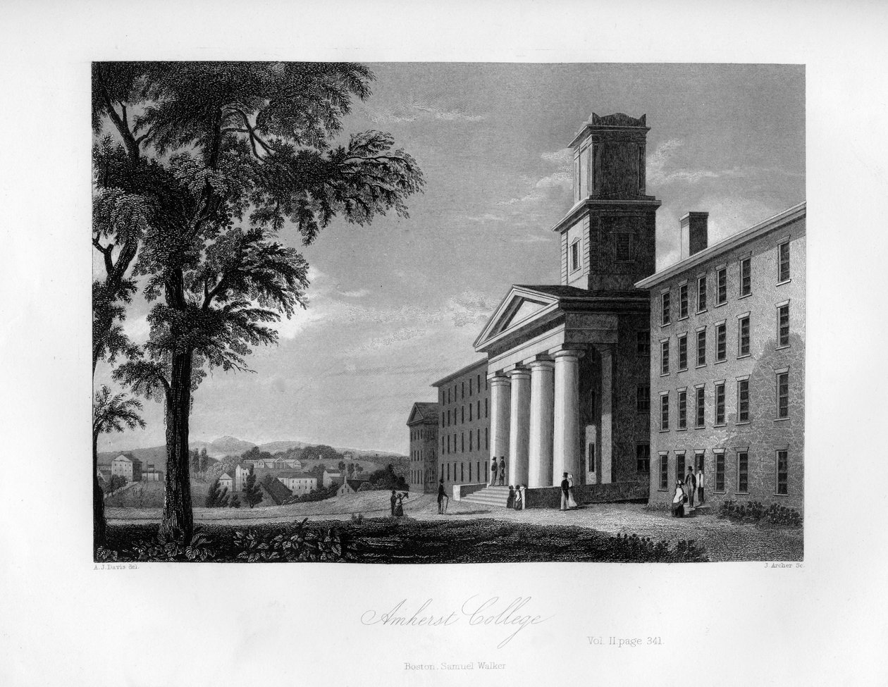 Collège Amherst, Massachusetts, 1855 - J. Archer