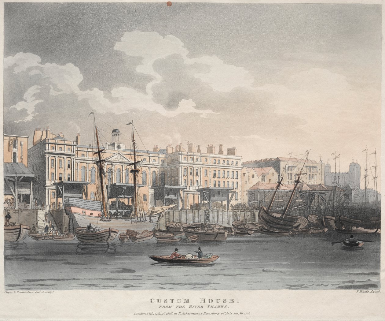 Douane, de la rivière Thames - J. Bluck