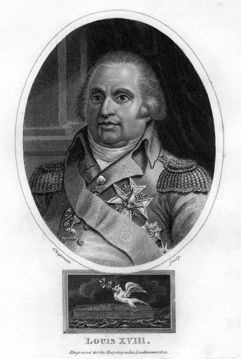 Louis XVIII, roi de France, 1820 - J. Chapman