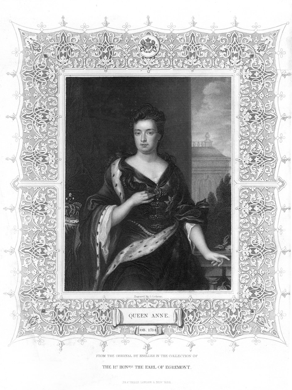 Anne, reine de Grande-Bretagne, 19ème siècle - J. Cochran