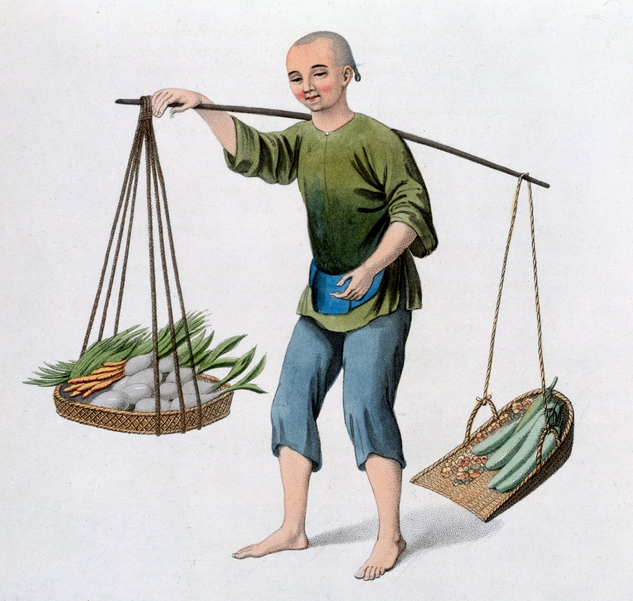 Un garçon avec des légumes - J Dadley