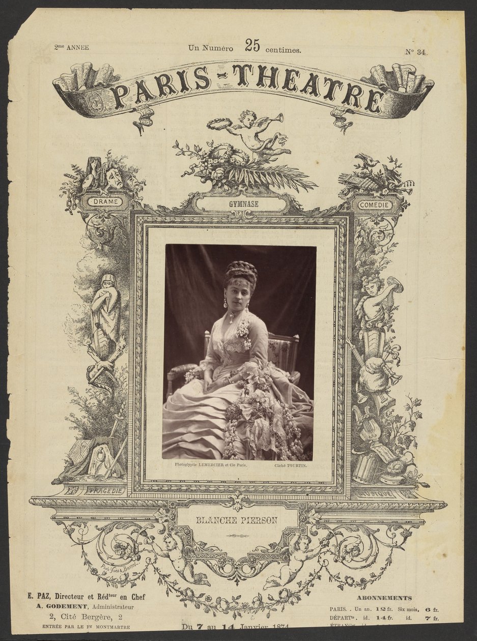 Théâtre de Paris : Blanche Pierson - J. Émile Tourtin