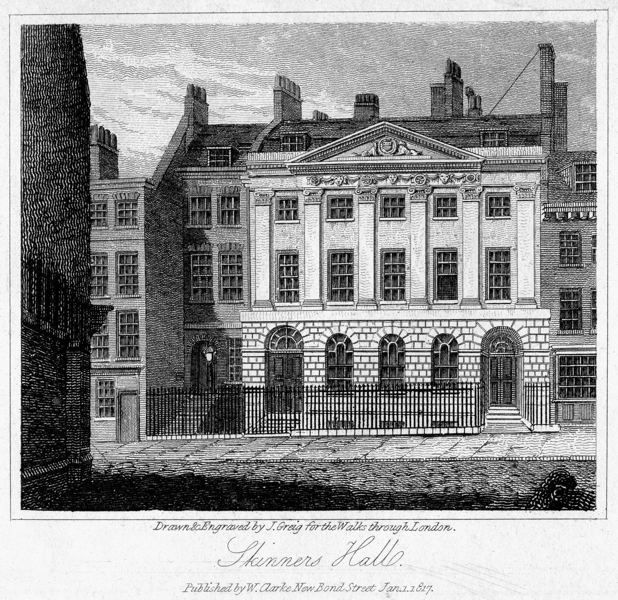 Skinners Hall, Londres, 1817 - J. Greig