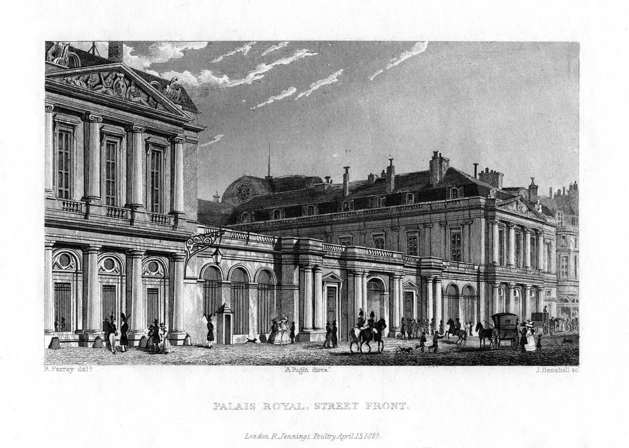 Palais Royal, Paris, France, 1829 - J. Hanshall