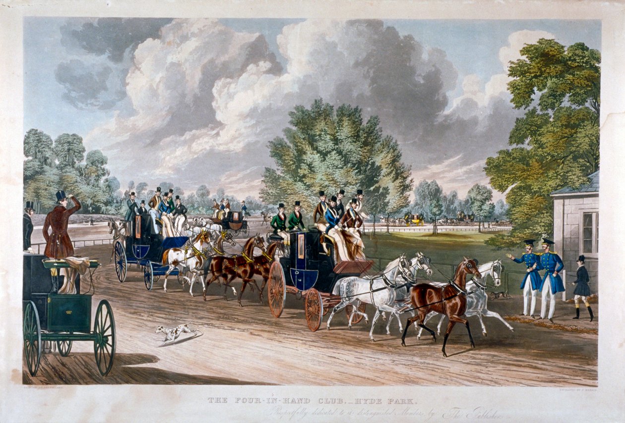 Le Club des Quatre-en-main, Hyde Park, Londres, 1838 - J Harris