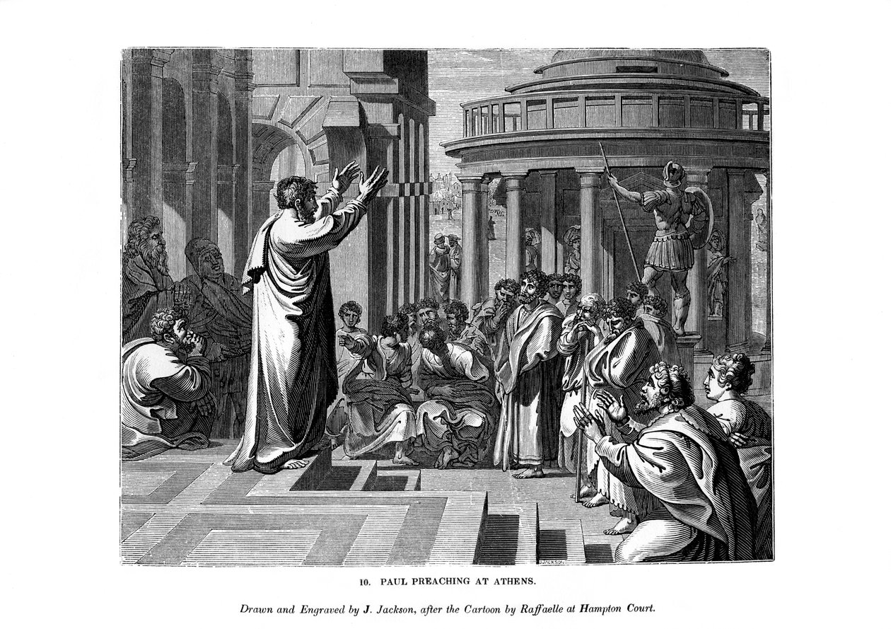 Paul prêchant à Athènes - J. Jackson