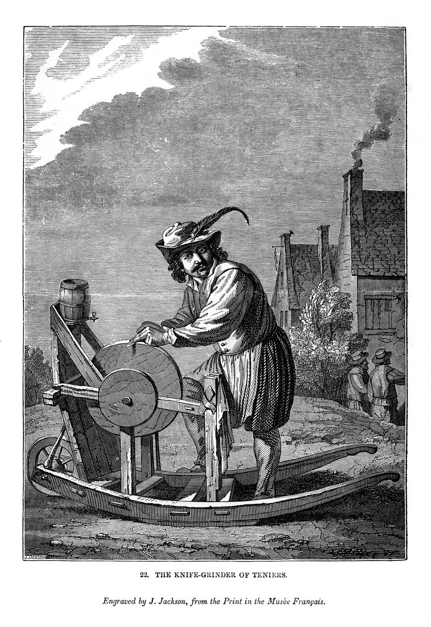 Le rémouleur de Teniers, vers 1630-1690, 1843 - J. Jackson