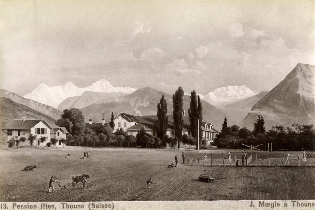 Pension Liten, Thoune, Suisse, 1885 - J Moegle