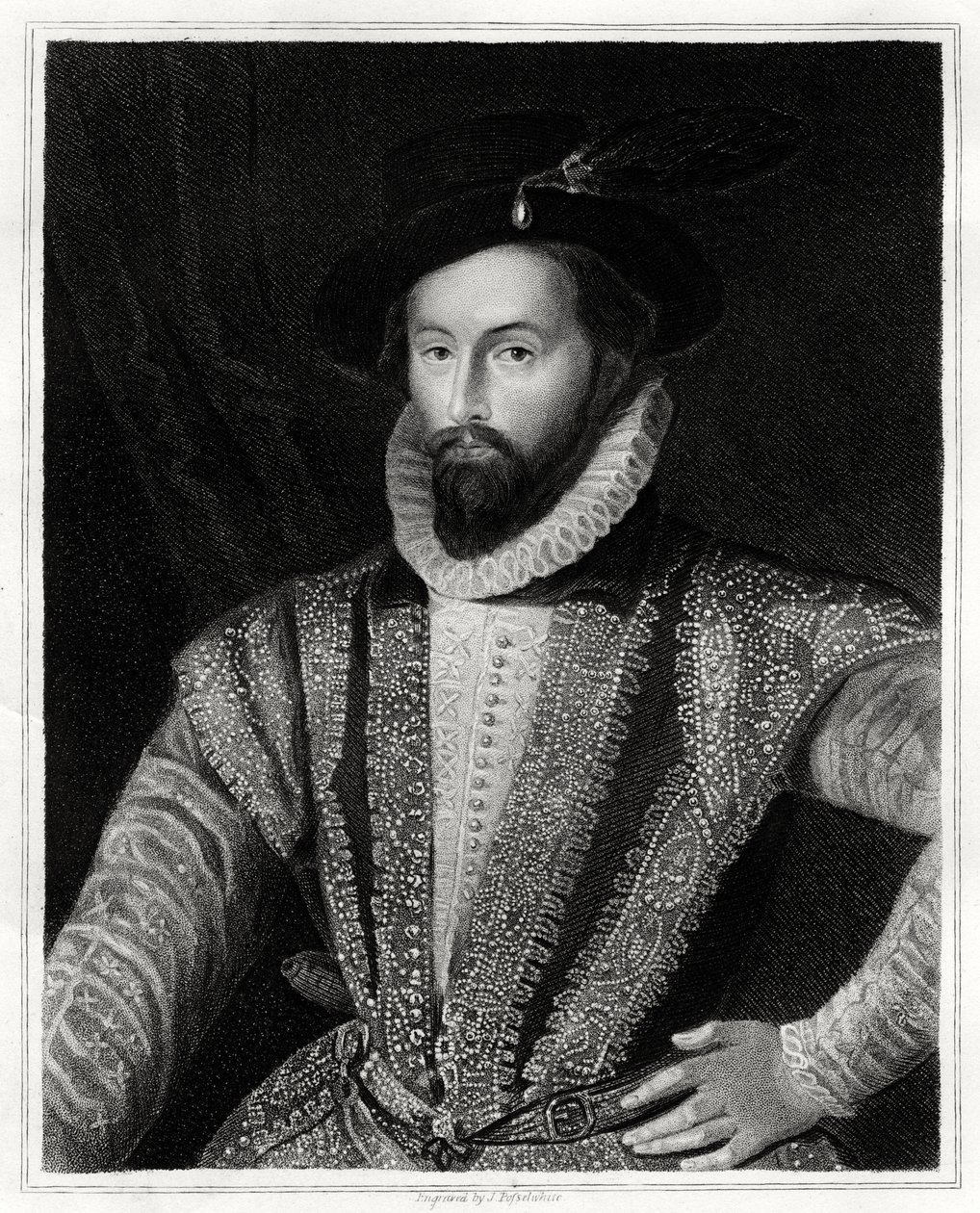 Sir Walter Raleigh, 1860 - J. Posselwhite