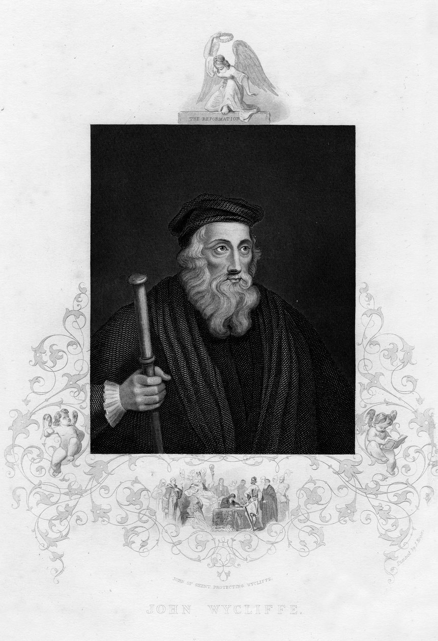 John Wycliffe, théologien anglais, XIXe siècle - J. Rogers