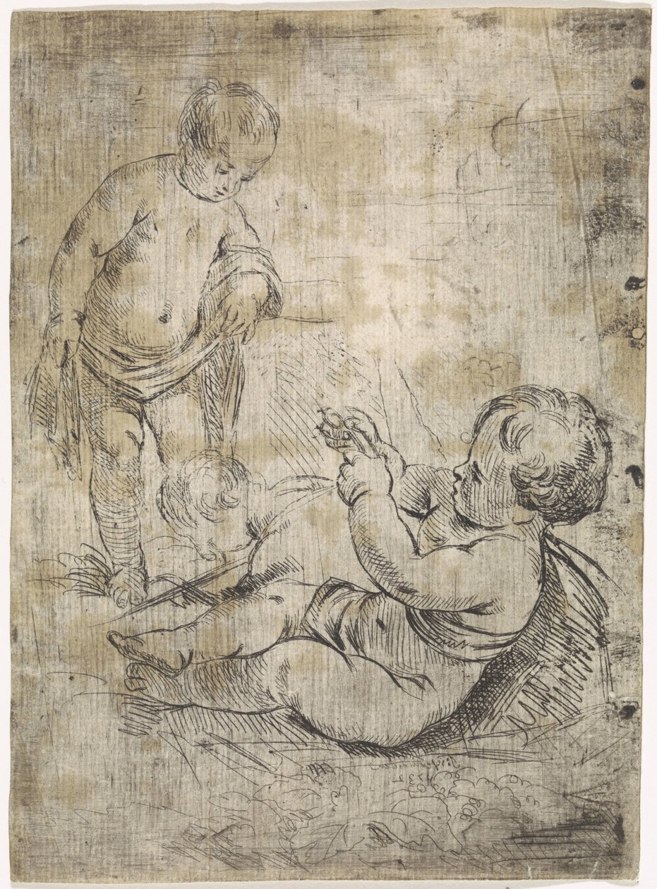 Enfants jouant - J. Vermeulen