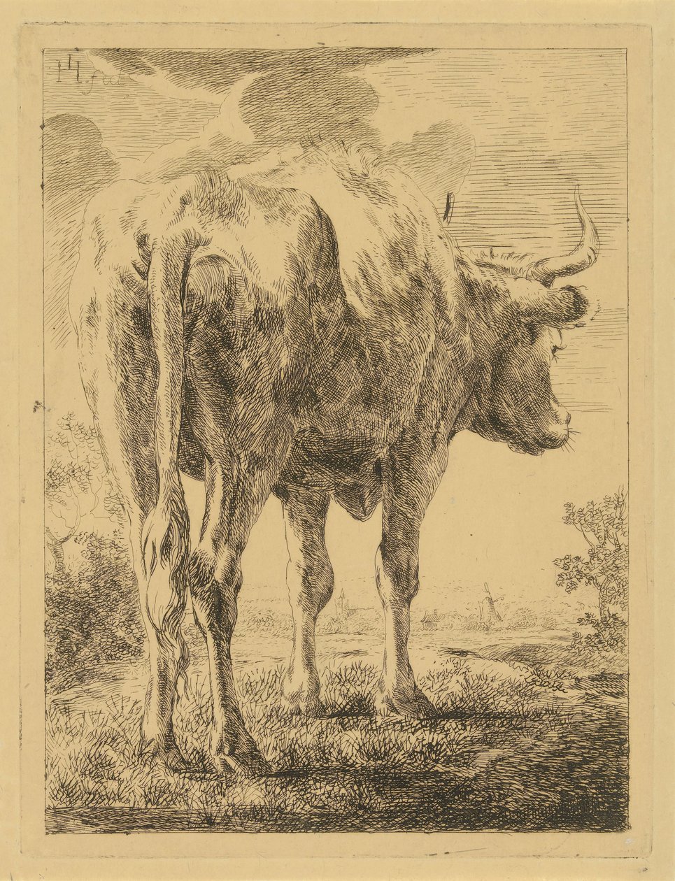 Vache dans un paysage - Jabes Heenck
