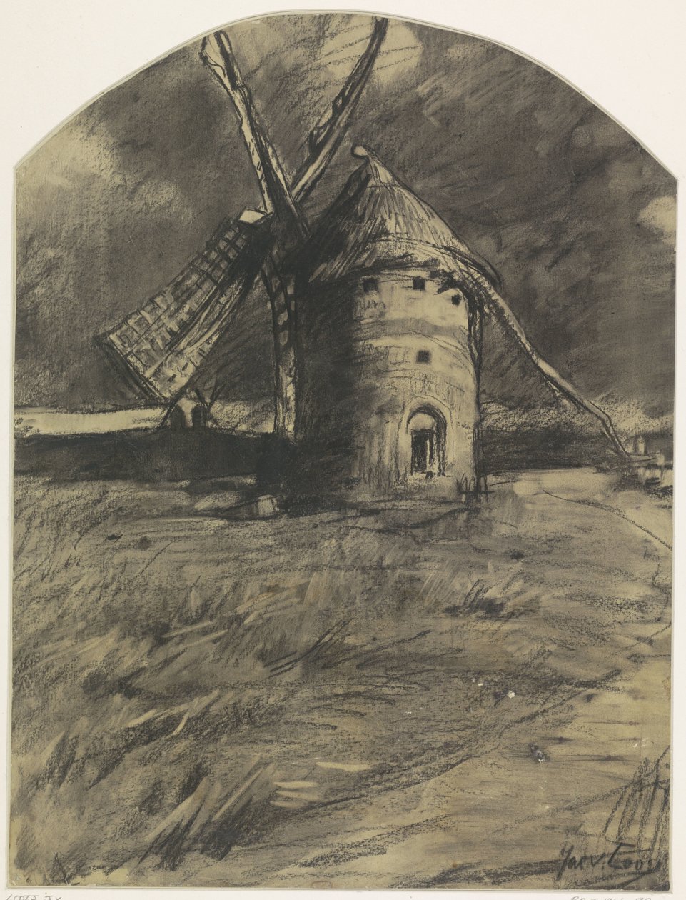 Moulin à vent en ruine - Jac van Looij