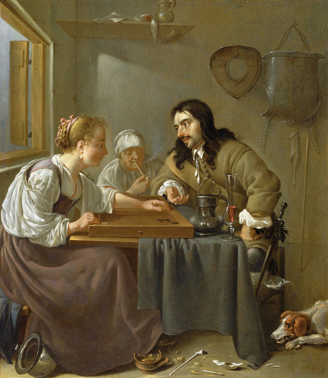 Un couple jouant au backgammon - Jacob Duck