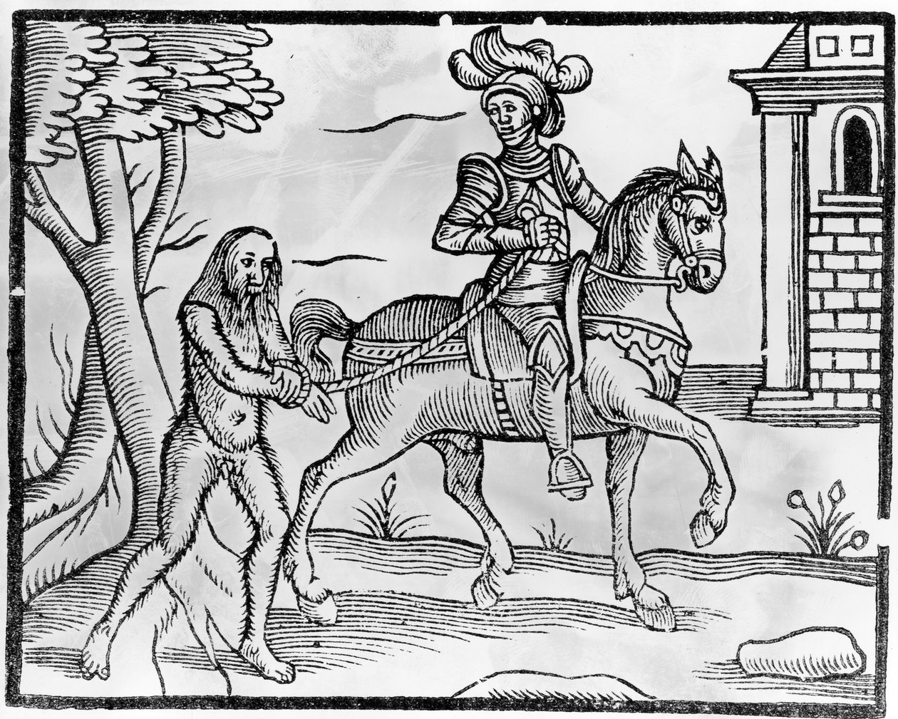 Un chevalier et un homme sauvage, c.1520-50 - Jacob Faber