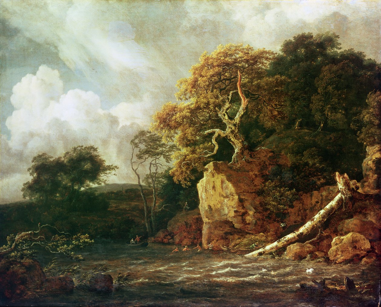 Paysage avec une rivière - Jacob van Ruisdael