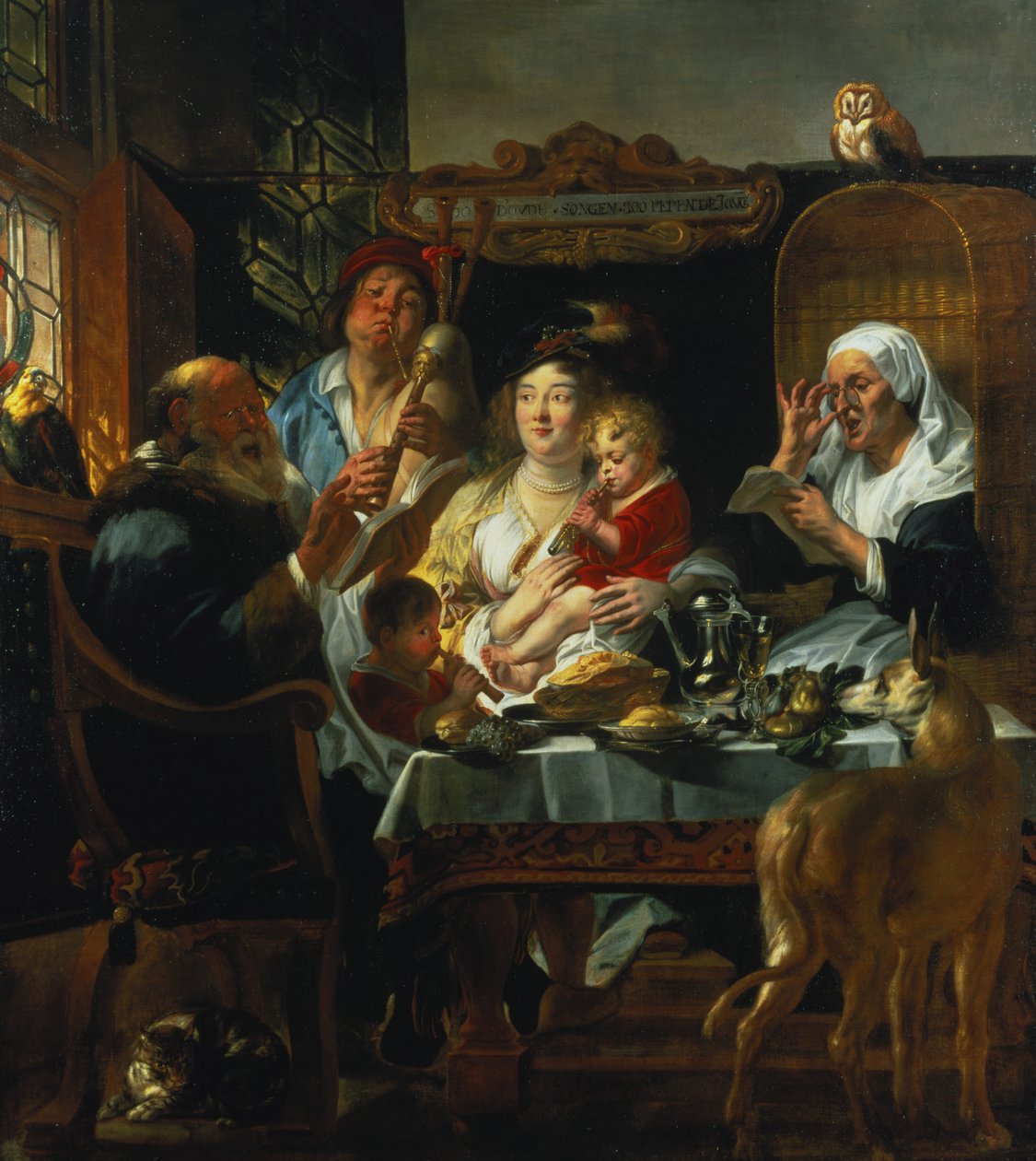 Comme les vieux chantent, les jeunes sifflent - Jacob Jordaens
