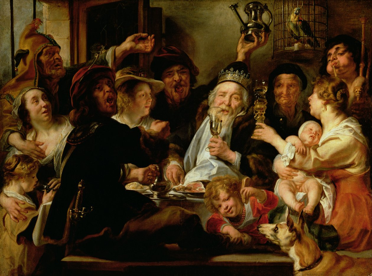 Le Roi de la fève (Le Roi boit), vers 1638 - Jacob Jordaens